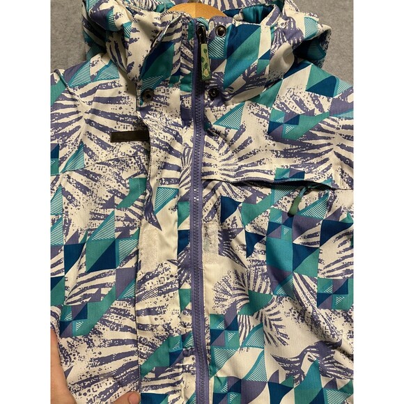 Liquid Venture Snowboard Jacket Girls Large Purple Teal Teen Geometric Insulated - Picture 9 of 16